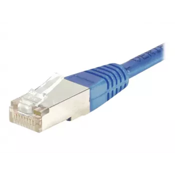 EXERTIS CONNECT Cat.5e F/UTP patch kábel, modrý, 0,15 m, Slim Snagless Boot 857100