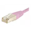 EXERTIS CONNECT CAT.6 S/FTP PiMF patch kábel, ružová, 0,3 m, Slim Snagless Boot 854477