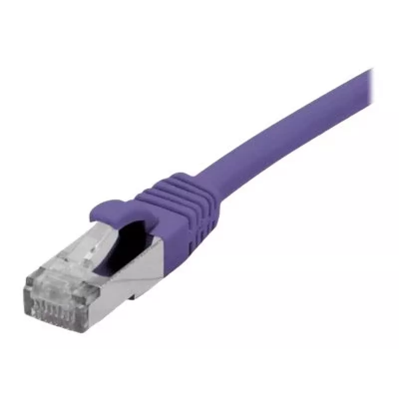 EXERTIS CONNECT Cat 6A S/FTP patch kábel, fialová, 0,15 m 858513