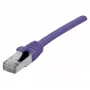 EXERTIS CONNECT Cat 6A S/FTP patch kábel, fialová, 3,0 m, Slim Snagless Boot 858519