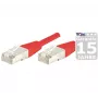 Exertis Connect 858310 Prepojovací kábel Cat.6A S/FTP (PiMF) Class EA, 20 m, červený, tenká ochrana proti ohybu