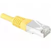 Exertis Connect 858330 Prepojovací kábel Cat.6A S/FTP (PiMF) Class EA, 0,5 m, žltý, tenká ochrana proti ohybu