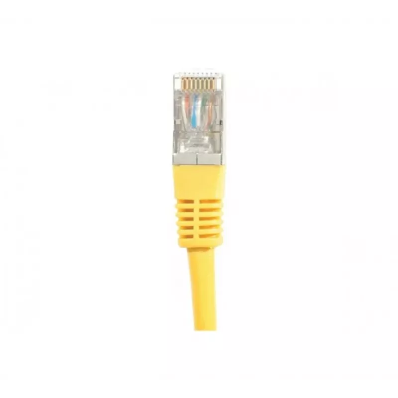Exertis Connect 858330 Prepojovací kábel Cat.6A S/FTP (PiMF) Class EA, 0,5 m, žltý, tenká ochrana proti ohybu