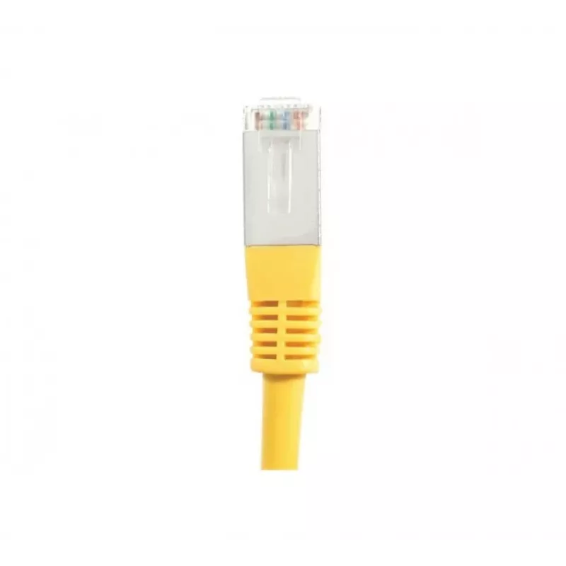 Exertis Connect 858330 Prepojovací kábel Cat.6A S/FTP (PiMF) Class EA, 0,5 m, žltý, tenká ochrana proti ohybu