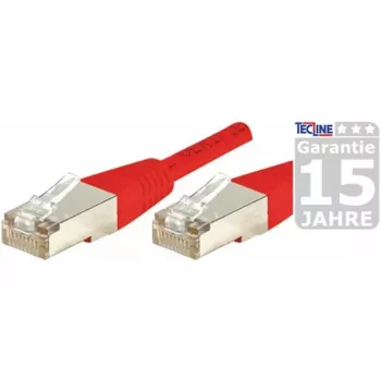 EXERTIS CONNECT Cat.6a F/UTP patch kábel, červená, 0,15 m, 10 Gbps, Slim Snagless Boot 859530