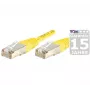 EXERTIS CONNECT Cat.6A S/FTP patch kábel, 10 m, žltý, Slim Snagless Boot, 10 Gbps 858337