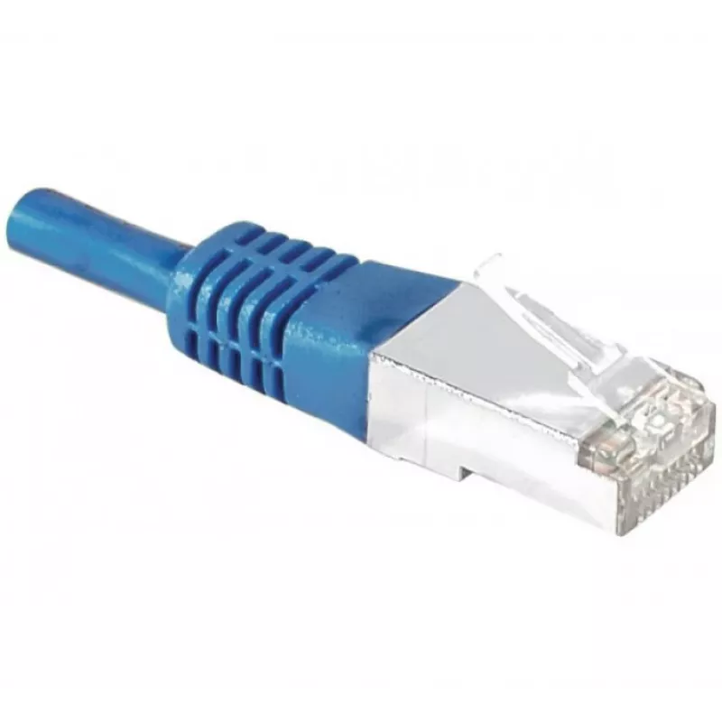 EXERTIS CONNECT CAT.6 S/FTP PiMF patch kábel, RJ45, modrá, 0,15 m 856814