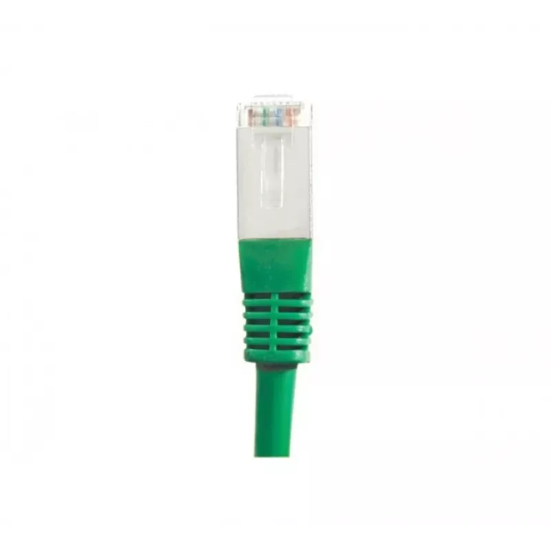 Exertis Connect 858351 Prepojovací kábel Cat.6A S/FTP (PiMF) Class EA, 7,5 m, zelený, tenká ochrana proti ohybu