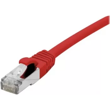 EXERTIS CONNECT Cat 6A S/FTP patch kábel, červený, 0,3 m, Slim Snagless Boot 858466