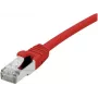 EXERTIS CONNECT Cat 6A S/FTP patch kábel, červený, 0,3 m, Slim Snagless Boot 858466