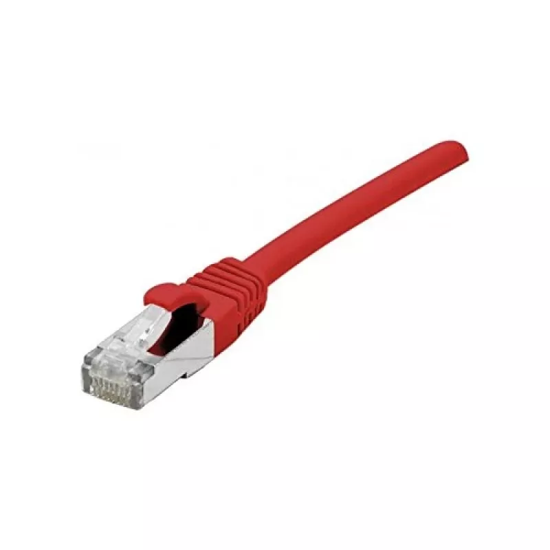EXERTIS CONNECT Cat 6A S/FTP patch kábel, červený, 0,3 m, Slim Snagless Boot 858466