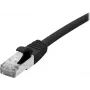 EXERTIS CONNECT Cat 6A S/FTP patch kábel, 0,5 m, čierny, štíhla snagless pätka 858483