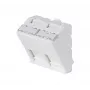 EXERTIS CONNECT vložka krytu 45x45mm pre 2 keystone moduly, 30°, signálna biela RAL 9003 911711
