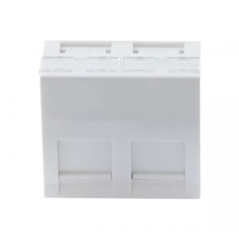 EXERTIS CONNECT vložka krytu 45x45mm pre 2 keystone moduly, 30°, signálna biela RAL 9003 911711