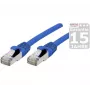 Exertis Connect CAT 6a S/FTP patch kábel, RJ45 konektor samec na RJ45 konektor samec, 20 m, bez halogénov, modrý 858460