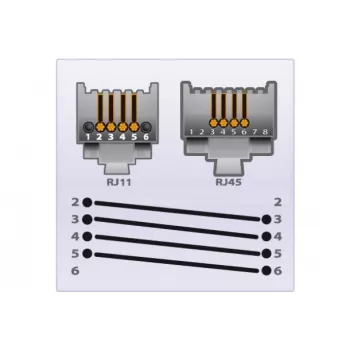 EXERTIS CONNECT telefónny kábel, biely, 7,0 m (EXC911746)
