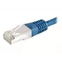 EXERTIS CONNECT 859515 Prepojovací kábel Cat6a F/UTP, 0,15 m, modrý, 10 Gbps, tenká krytka