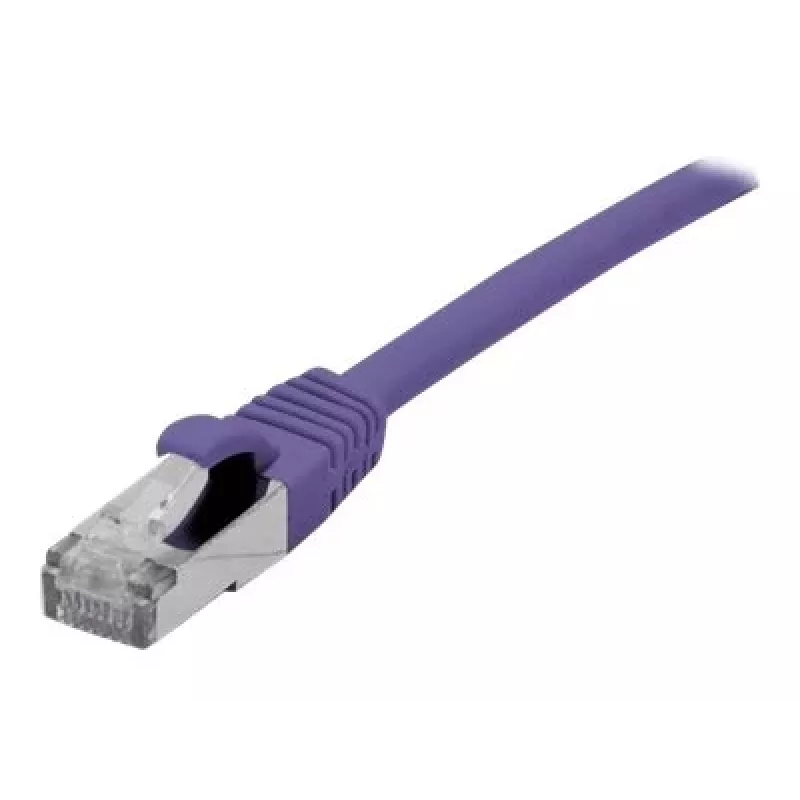 EXERTIS CONNECT Cat 6A S/FTP patch kábel, fialová, 20 m, Slim Snagless, 10 Gbps 858524