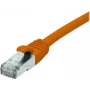 EXERTIS CONNECT 858529 Prepojovací kábel Cat 6A S/FTP, 0,15 m, oranžový, tenká krytka