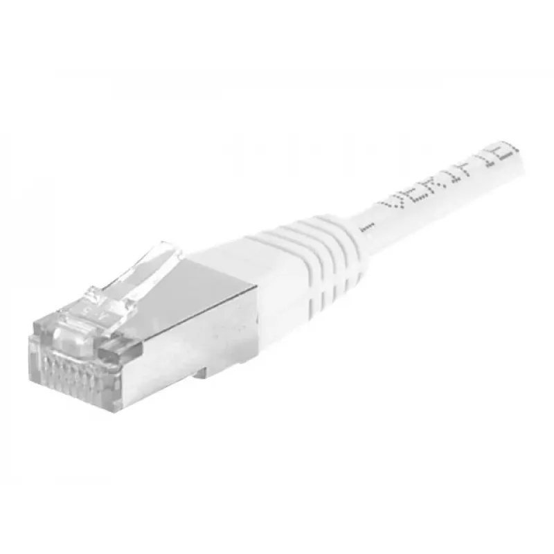 EXERTIS CONNECT Cat.6a F/UTP patch kábel, 0,5 m, biely, 10 Gbps, RJ45, Snagless 859577