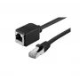 EXERTIS CONNECT Cat.6A S/FTP predlžovací patch kábel, LSZH, Snagless, čierna, 10 m 858759
