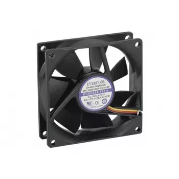 Exertis Connect Evercool 80 mm skriňový ventilátor – klzné ložisko, 2000 ot/min, 26,5 CFM, čierny 910184