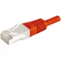 EXERTIS CONNECT Cat.6a F/UTP patch kábel, červený, 0,5 m, 10 Gbps, Slim Snagless Boot 859532