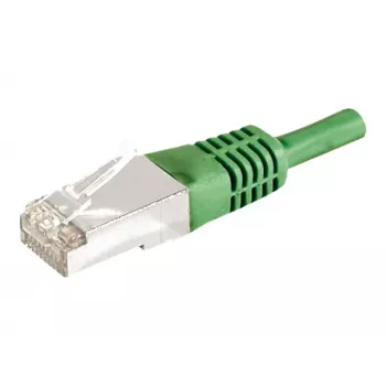 EXERTIS CONNECT 859553 Cat.6a F/UTP patch kábel, 7,5 m, zelená, 10 Gbps, Slim Boot