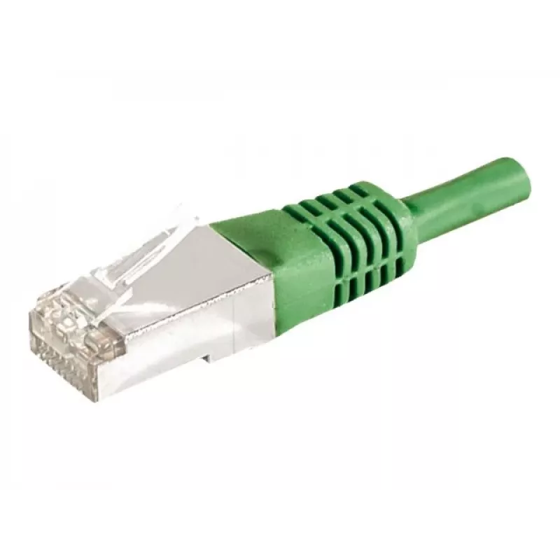 EXERTIS CONNECT 859553 Prepojovací kábel Cat.6a F/UTP, 7,5 m, zelený, 10 Gbps, tenká krytka