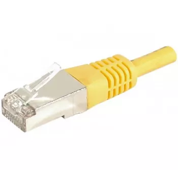 EXERTIS CONNECT 859560 Prepojovací kábel Cat.6a F/UTP, 0,15 m, žltý, 10 Gbps, tenká krytka