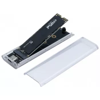 EXERTIS CONNECT M.2 SSD puzdro USB 3.2 Gen 2 Type-C transparentné 924625