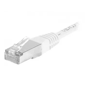 EXERTIS CONNECT CAT.6a F/UTP patch kábel, biely, 1,0 m, 10 Gbps, Slim Boot 859578