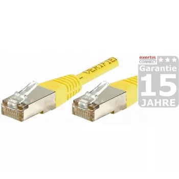 EXERTIS CONNECT Cat.5e F/UTP patch kábel, 0,3 m, žltý 857090