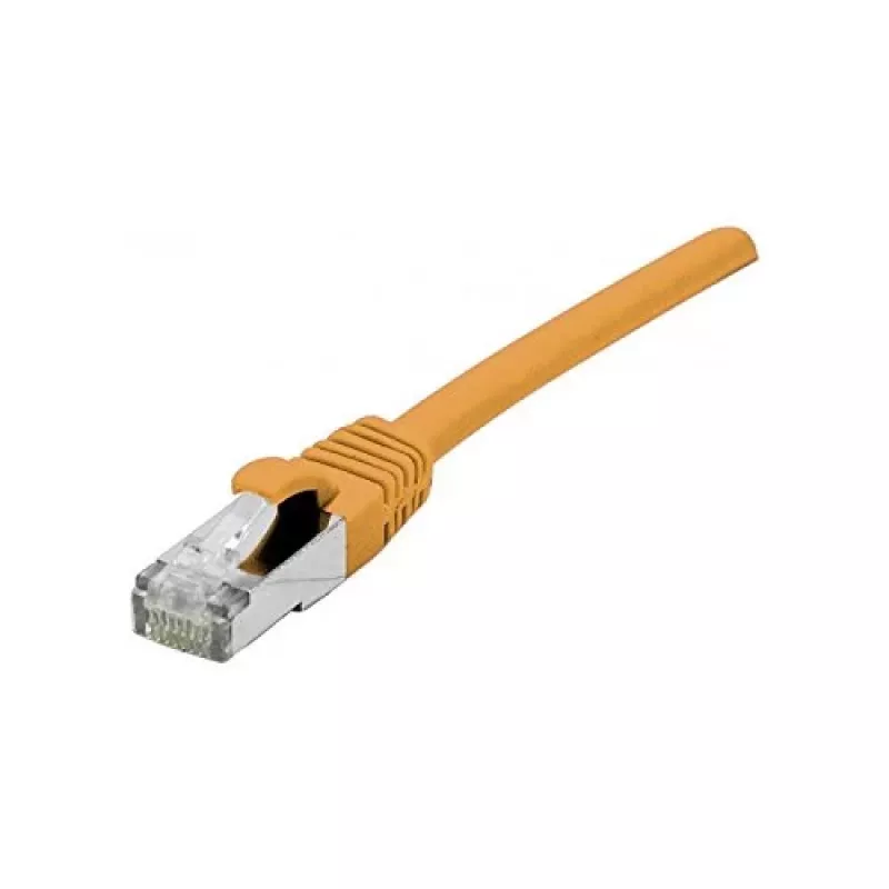 EXERTIS CONNECT Cat 6A S/FTP patch kábel, 1,0 m, oranžová, Slim Strain Relief 858532