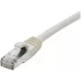 EXERTIS CONNECT Cat 6A S/FTP patch kábel, 0,15 m, sivá, štíhla ochranná priechodka proti zlomeniu 858401