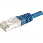 EXERTIS CONNECT 859525 Prepojovací kábel Cat.6a F/UTP, 15 m, modrý, 10 Gbps, tenká krytka