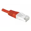 EXERTIS CONNECT Cat.6a F/UTP patch kábel, červený, 15 m, 10 Gbps, Slim Snagless Boot 859540