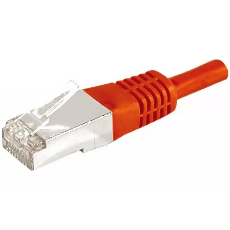 EXERTIS CONNECT Cat.6a F/UTP patch kábel, červený, 15 m, 10 Gbps, Slim Snagless Boot 859540