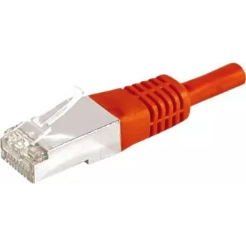 EXERTIS CONNECT CAT.6a F/UTP patch kábel, červená, 20 m, 10 Gbps, RJ45, Slim Strain Relief 859541