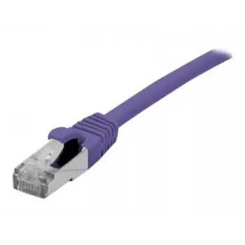 EXERTIS CONNECT Cat 6A S/FTP patch kábel, 10 m, fialová, Slim Snagless Boot 858522