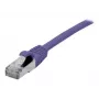 EXERTIS CONNECT Cat 6A S/FTP patch kábel, 10 m, fialová, Slim Snagless Boot 858522