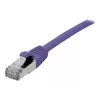 EXERTIS CONNECT Cat 6A S/FTP patch kábel, 10 m, fialová, Slim Snagless Boot 858522