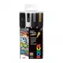 Uni-Ball Faber-Castell POSCA PC-5M sada metalických akrylových fixiek, 4 farby, stredný guľatý hrot 1,8-2,5 mm 182544