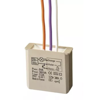 GROTHE podomietkové prúdové impulzné relé 230V AC 3-500W tlačidlo MTR500E 5454050