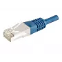 EXERTIS CONNECT Cat.6a F/UTP patch kábel, 0,5 m, modrý, 10 Gbps 859517