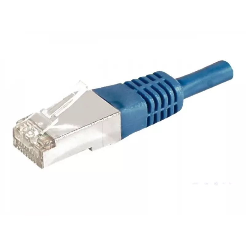 EXERTIS CONNECT Cat.6a F/UTP patch kábel, 0,5 m, modrý, 10 Gbps 859517