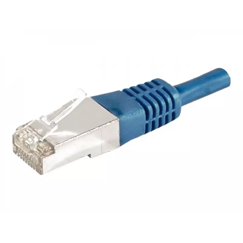 EXERTIS CONNECT 859522 Prepojovací kábel Cat.6a F/UTP, 5 m, modrý, 10 Gbps, tenká krytka
