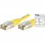 EXERTIS CONNECT Cat.6a F/UTP patch kábel, RJ45, žltý, 1,5 m, 10 Gbps 859564