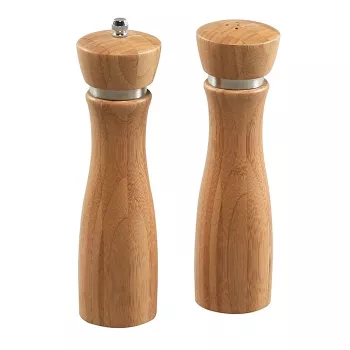 Kesper sada mlynčekov na soľ a korenie, prírodné drevo, keramický mlynček, nastaviteľné hrubé-jemné, 18 cm