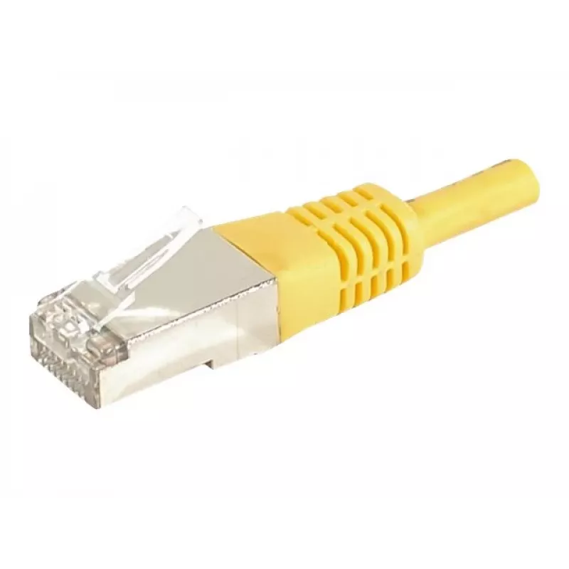EXERTIS CONNECT Cat.6a F/UTP patch kábel, 20 m, žltý, 10 Gbps, Slim Snagless Boot 859571